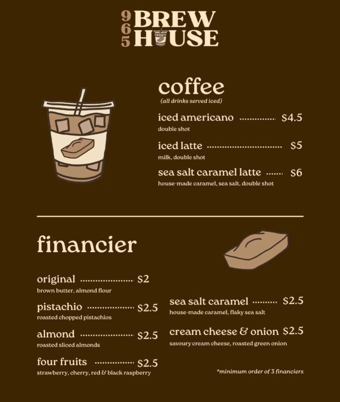 Menu crafted by Tabao Us for a Singapore home-based food business